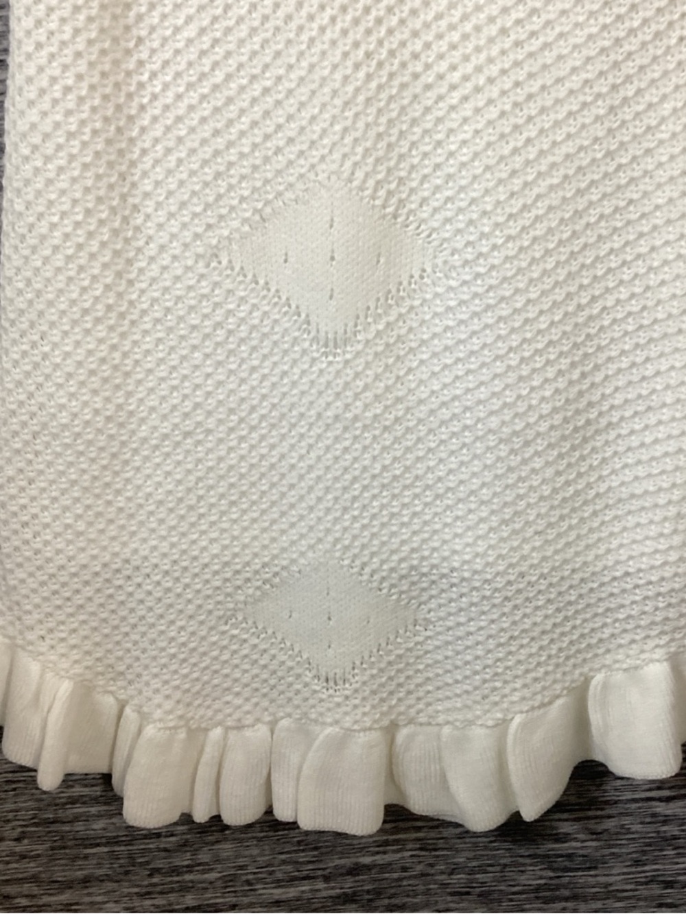 Runway Cream Knit Ruffle-Trim Mini Dress - Picture 3 of 4